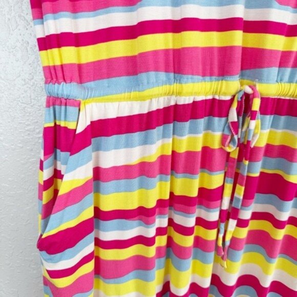 Torrid striped supersoft mini dolman sleeve dress waist tie coverup 2 2XL - Picture 5 of 11